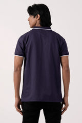 Men Polo Shirt (Navy Stripe)
