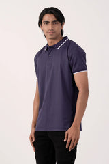 Men Polo Shirt (Navy Stripe)