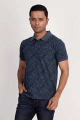 Men Polo Shirt (Blue Print)