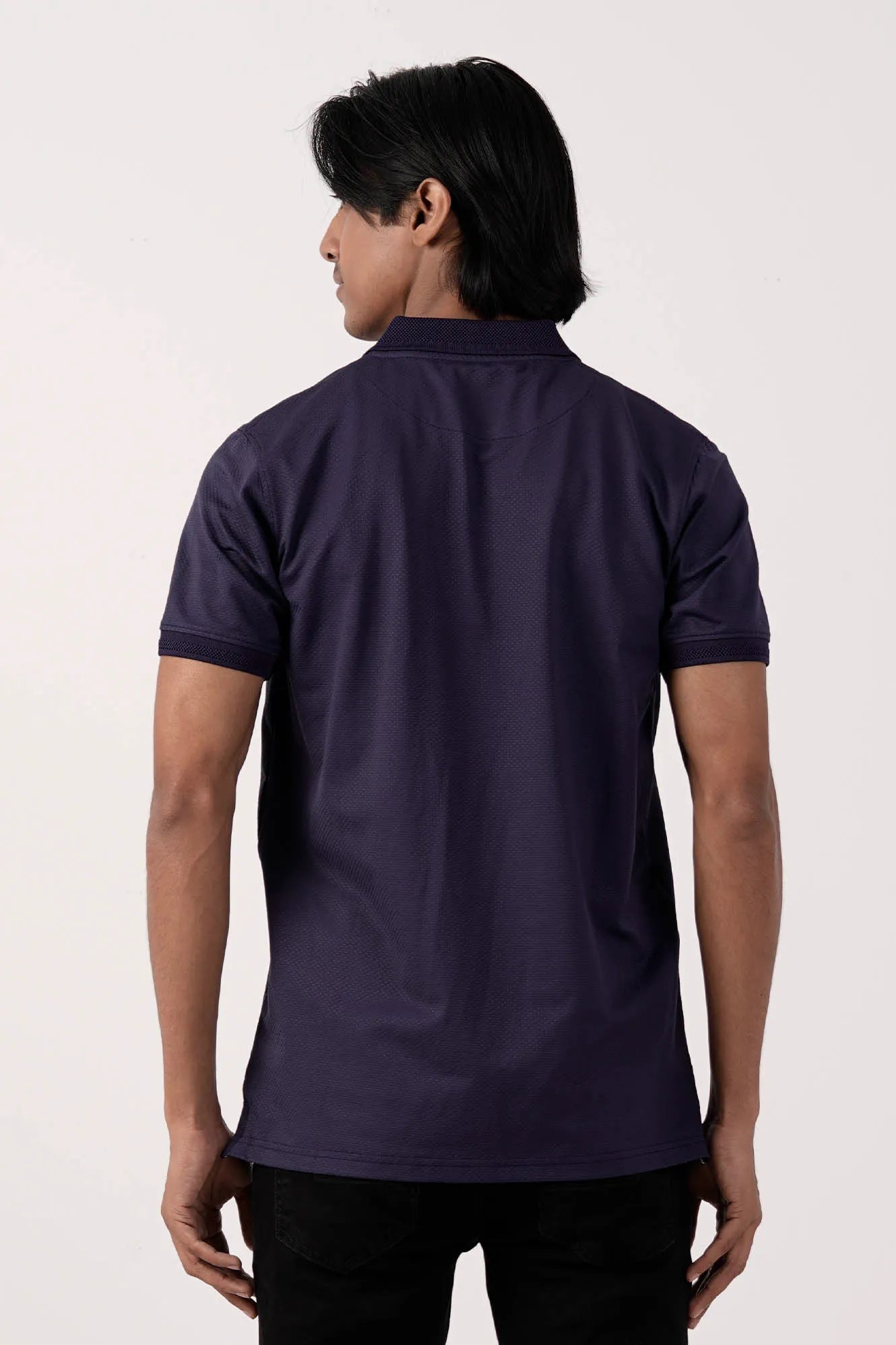 Men Polo Shirt (Navy Stripe)