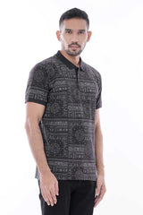 Men Polo Shirt (Black Grey)