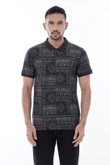 Men Polo Shirt (Black Grey)