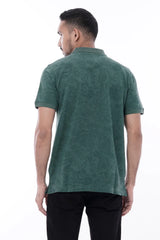 Men Polo Shirt (Green Print)