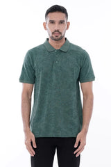 Men Polo Shirt (Green Print)