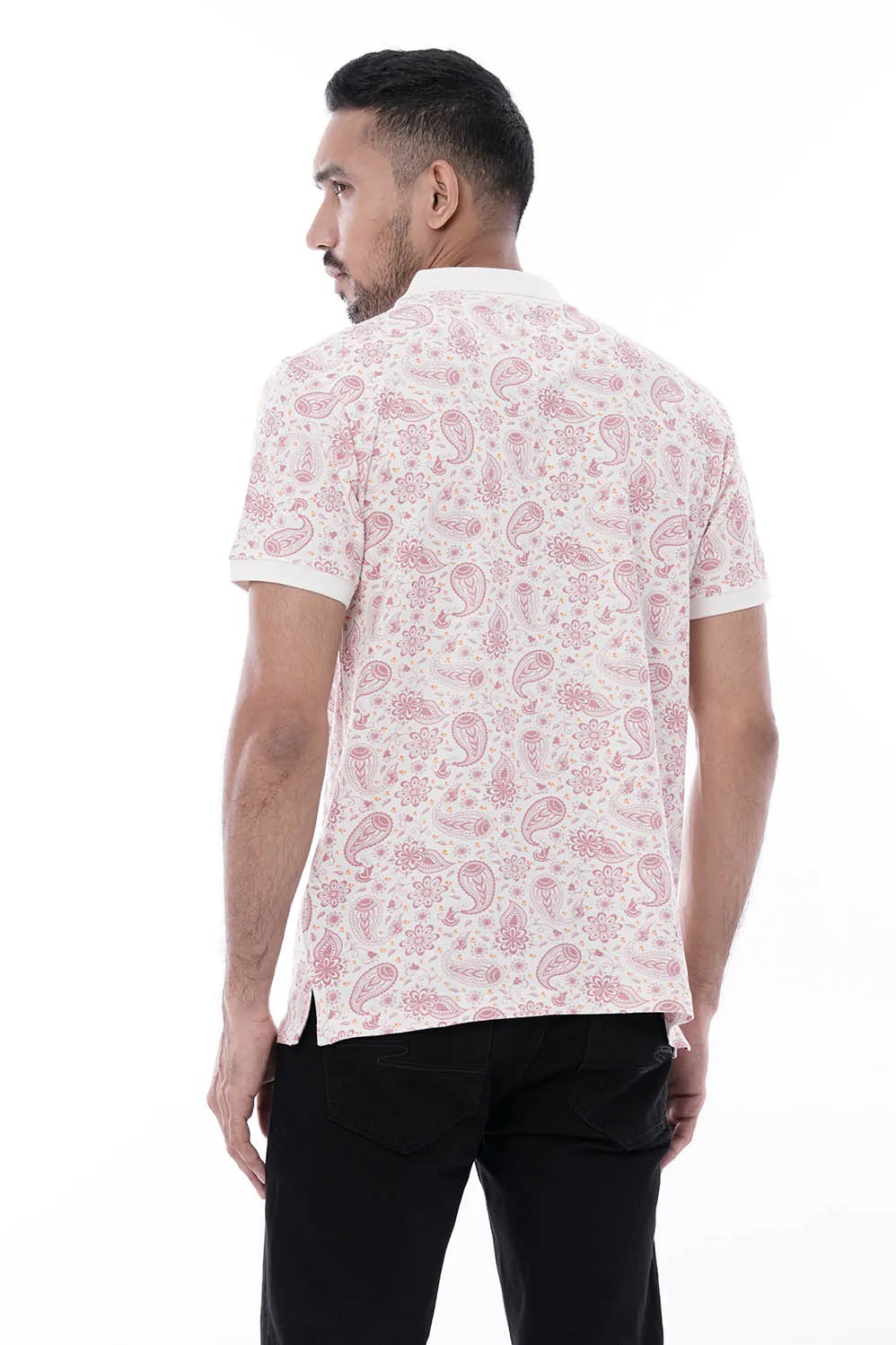 Men Polo Shirt (White Red)