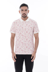 Men Polo Shirt (White Red)
