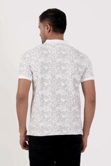 Men Polo Shirt (Grey Print)