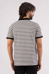 Men's Polo Shirt (Black Stripe)