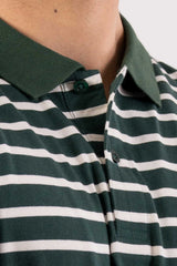 Men's Polo Shirt (Green Stripe)