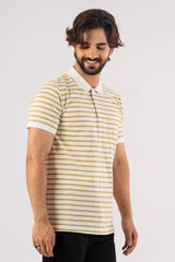 Men's Polo Shirt (Olive Stripe)