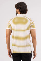 Men's Polo Shirt (Olive Stripe)