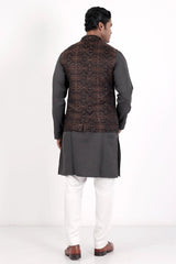 Men Vest (Black-Brown)