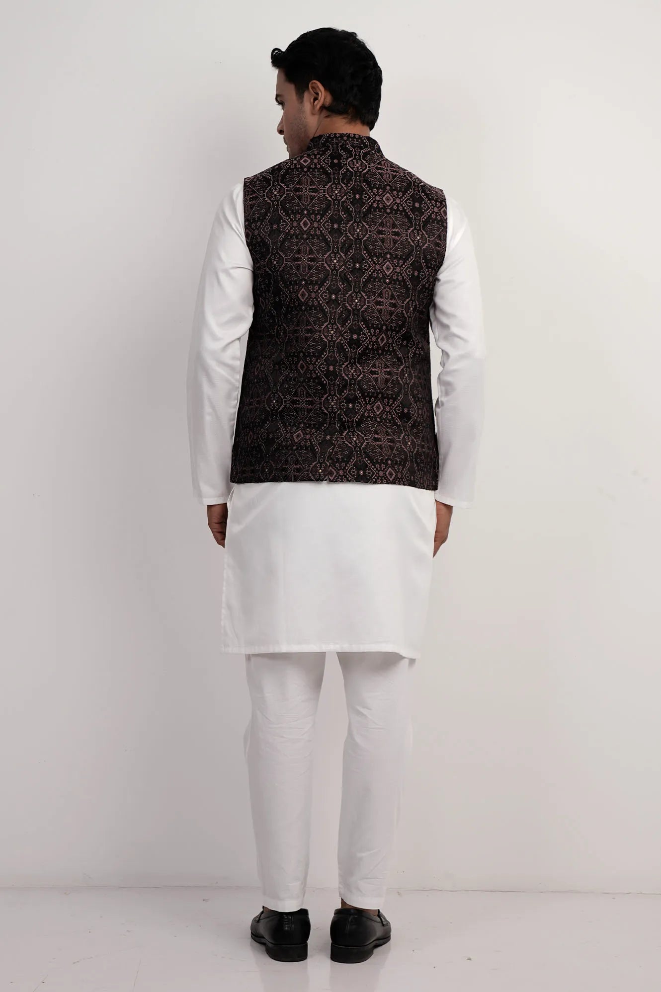 Men Vest (Black-Peach)