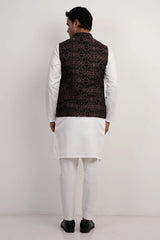 Men Vest (Black-Peach)