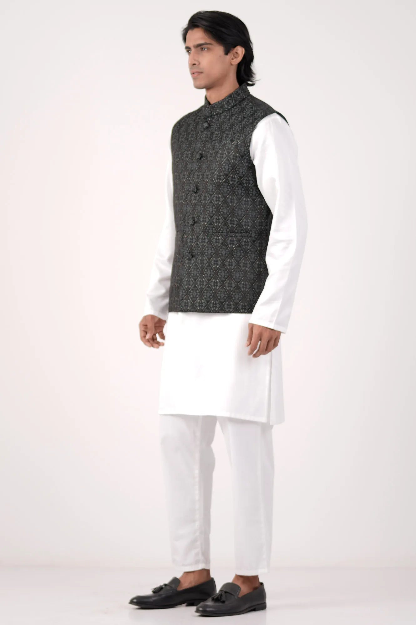 Men Vest (Black Green)