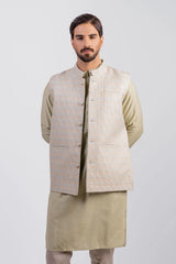 Men's Vest & Premium Panjabi 3pc Set (Sheen Green)