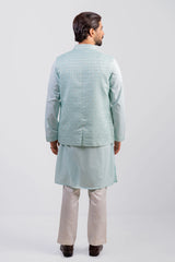 Men's Vest & Premium Panjabi 3pc Set (Pastel)
