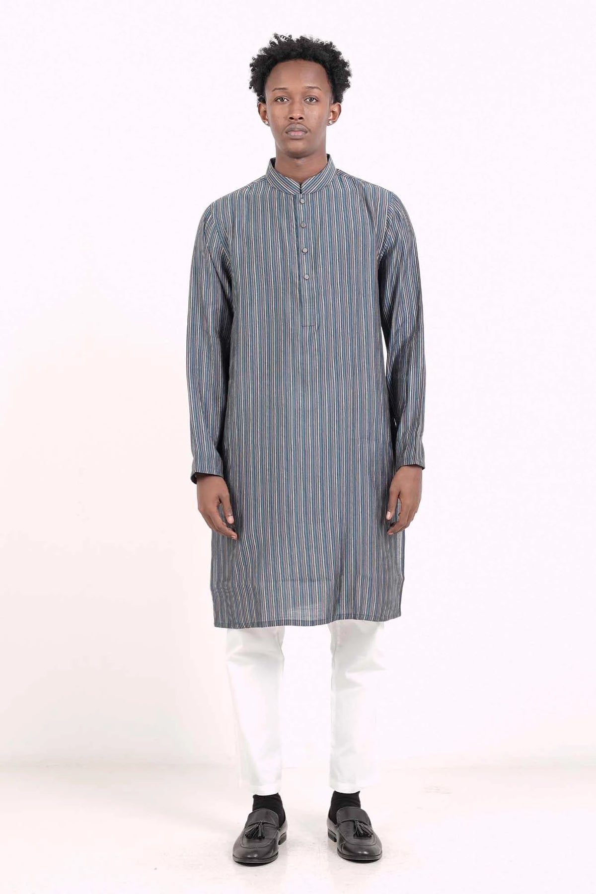 Men's Panjabi (Blue Stripe)