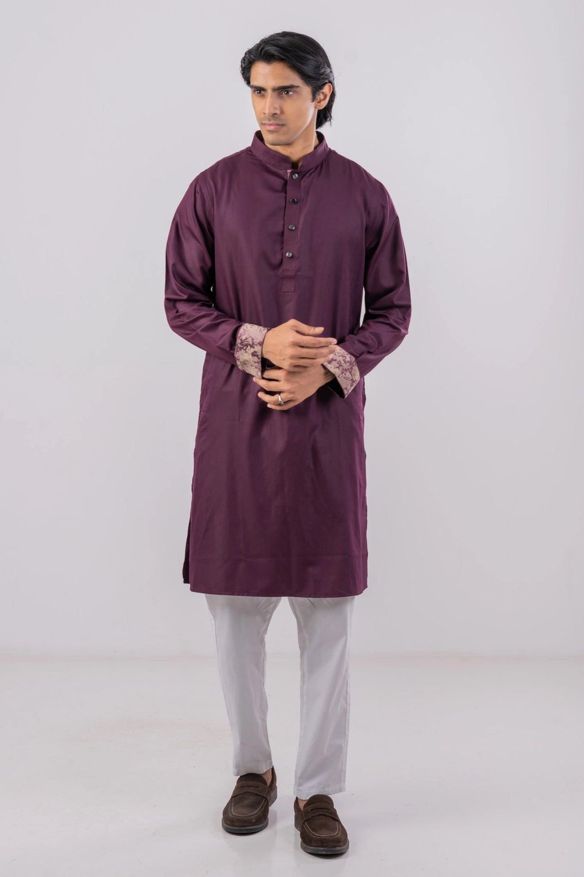 Men's Panjabi (Burgundy)