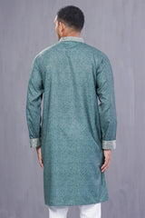Men Premium Panjabi (Green)