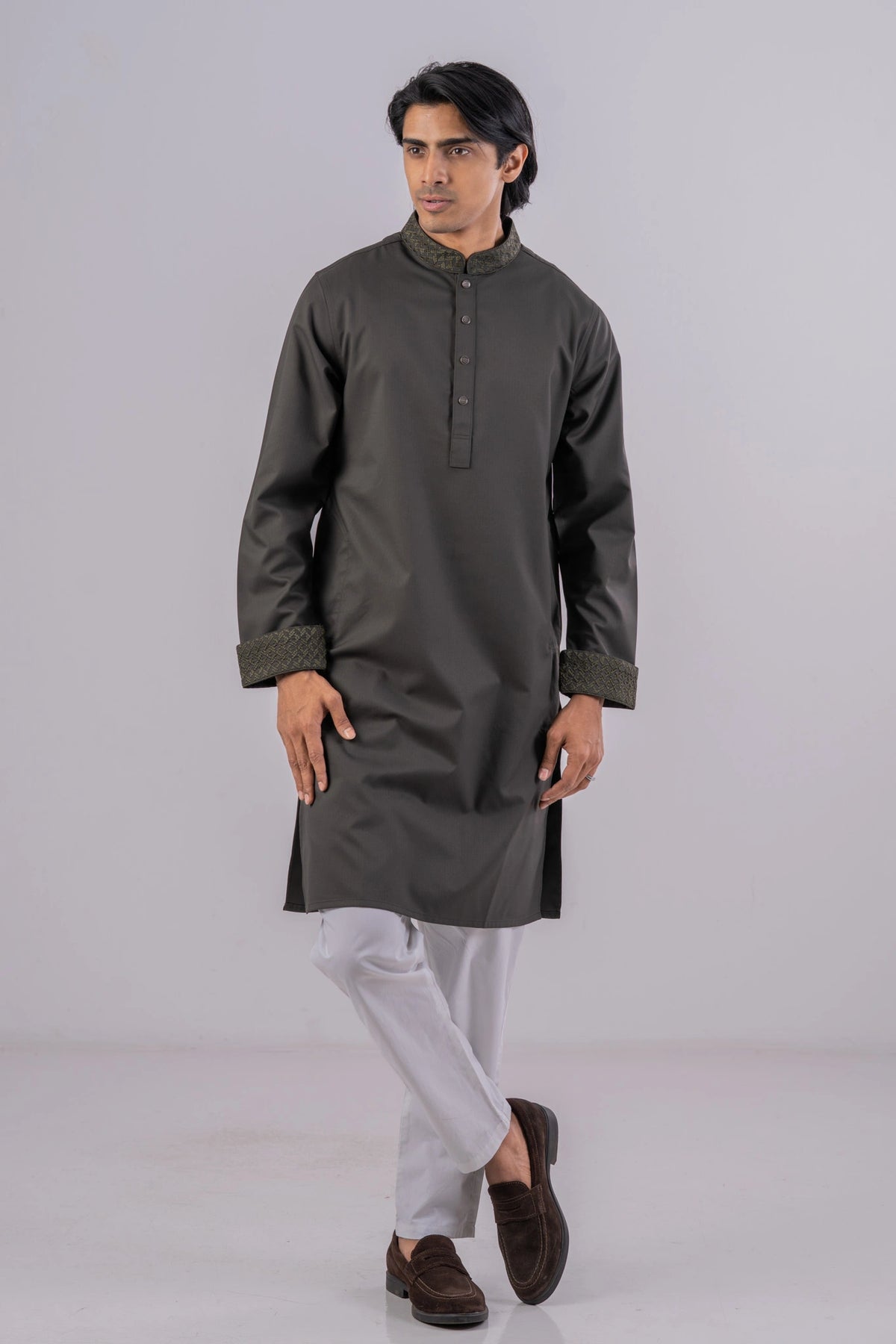 Men's Premium Panjabi (Olive)