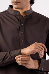 Men's Premium Panjabi (Dark Mulberry)