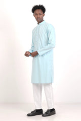 Men's Premium Panjabi (Pastel Blue)