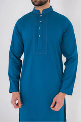 Men's Premium Panjabi (Crystal Teal)