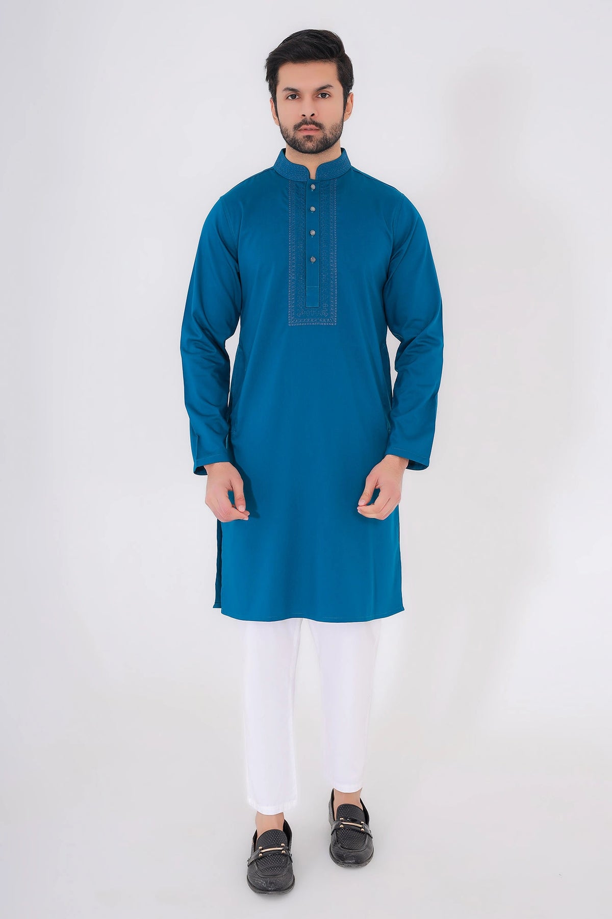 Men's Premium Panjabi (Crystal Teal)