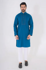 Men's Premium Panjabi (Crystal Teal)