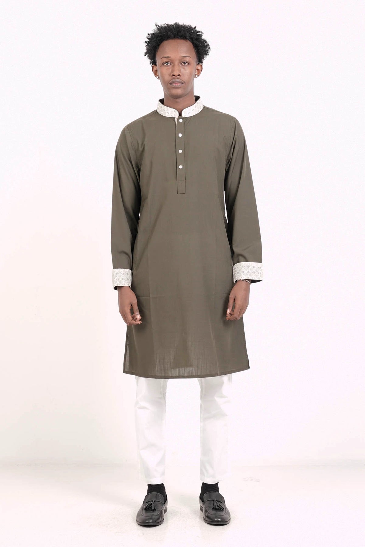 Men's Premium Panjabi (Olive)