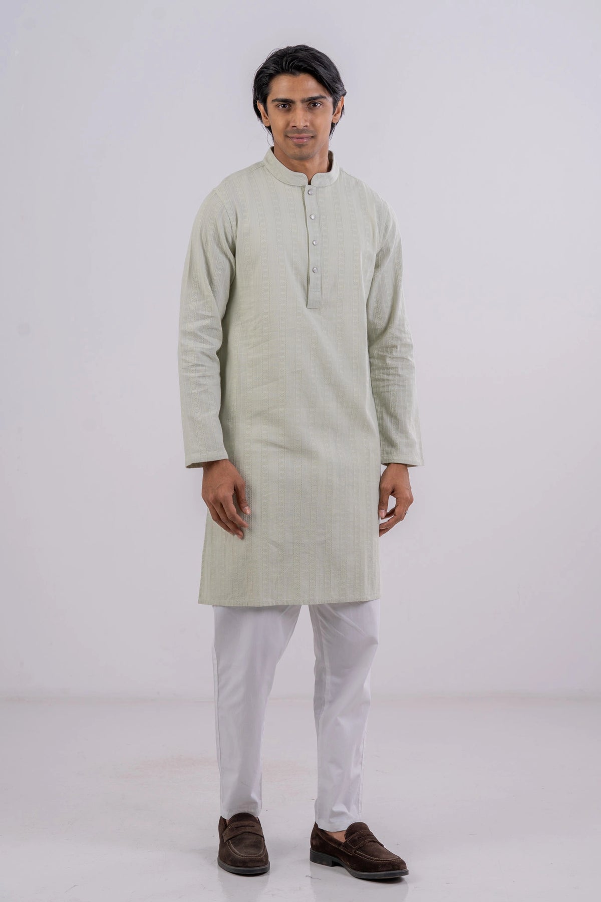 Men's Premium Panjabi (Pastel Green)