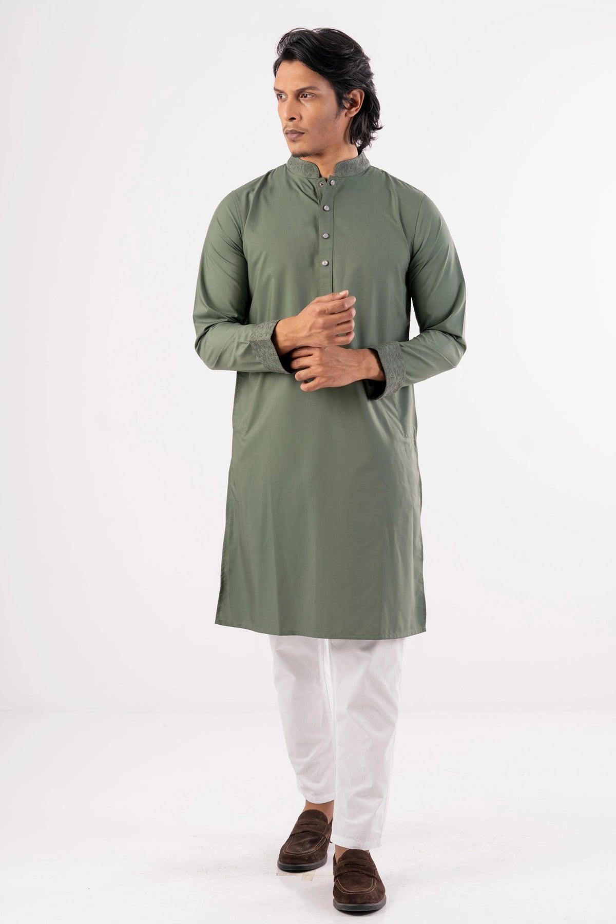 Men's Premium Panjabi (Hunter Green)