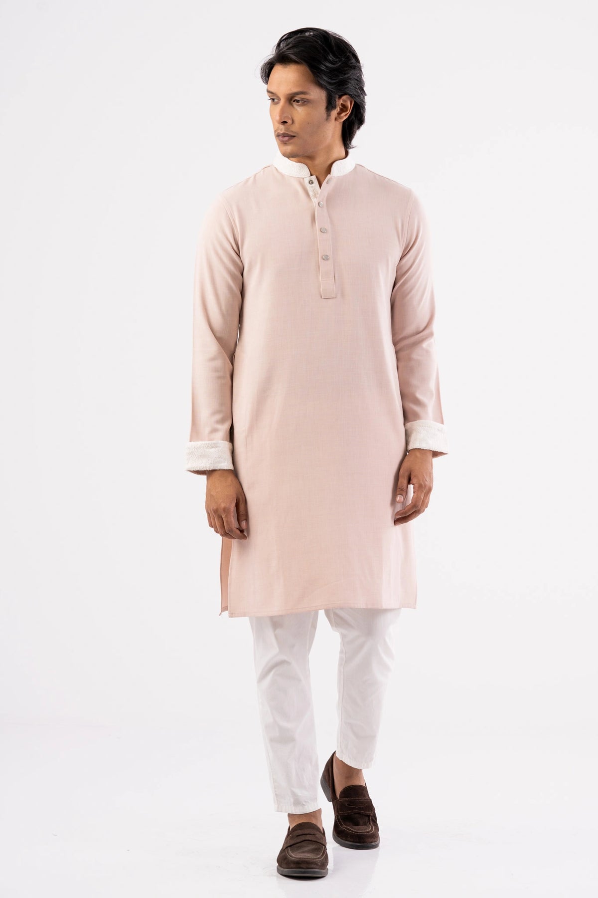 Men's Premium Panjabi (Lt. Peach)