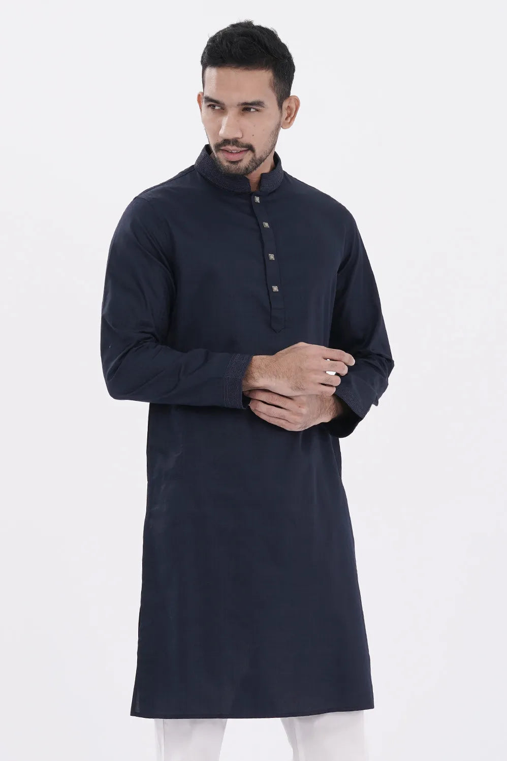 Men Premium Panjabi (Navy)