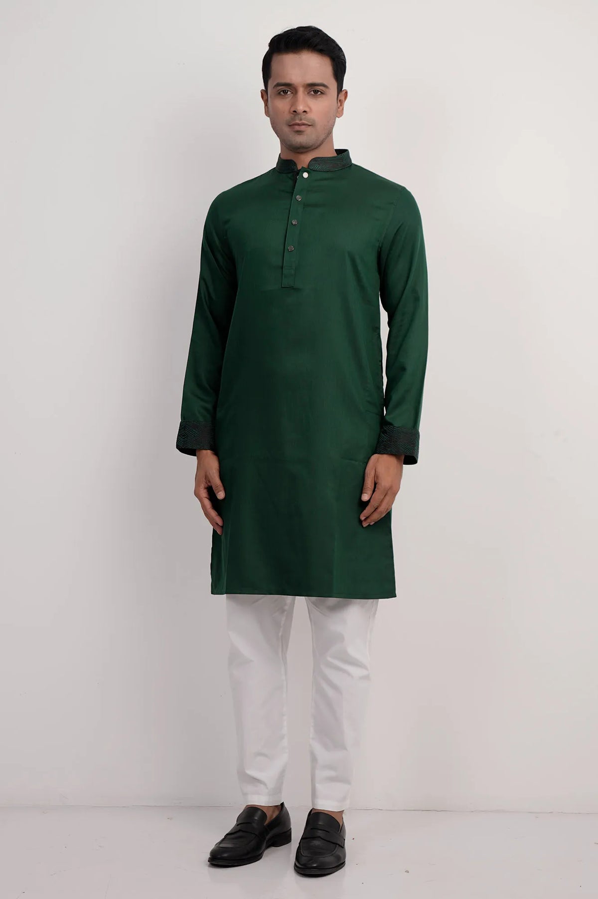 Men Premium Panjabi (Green)