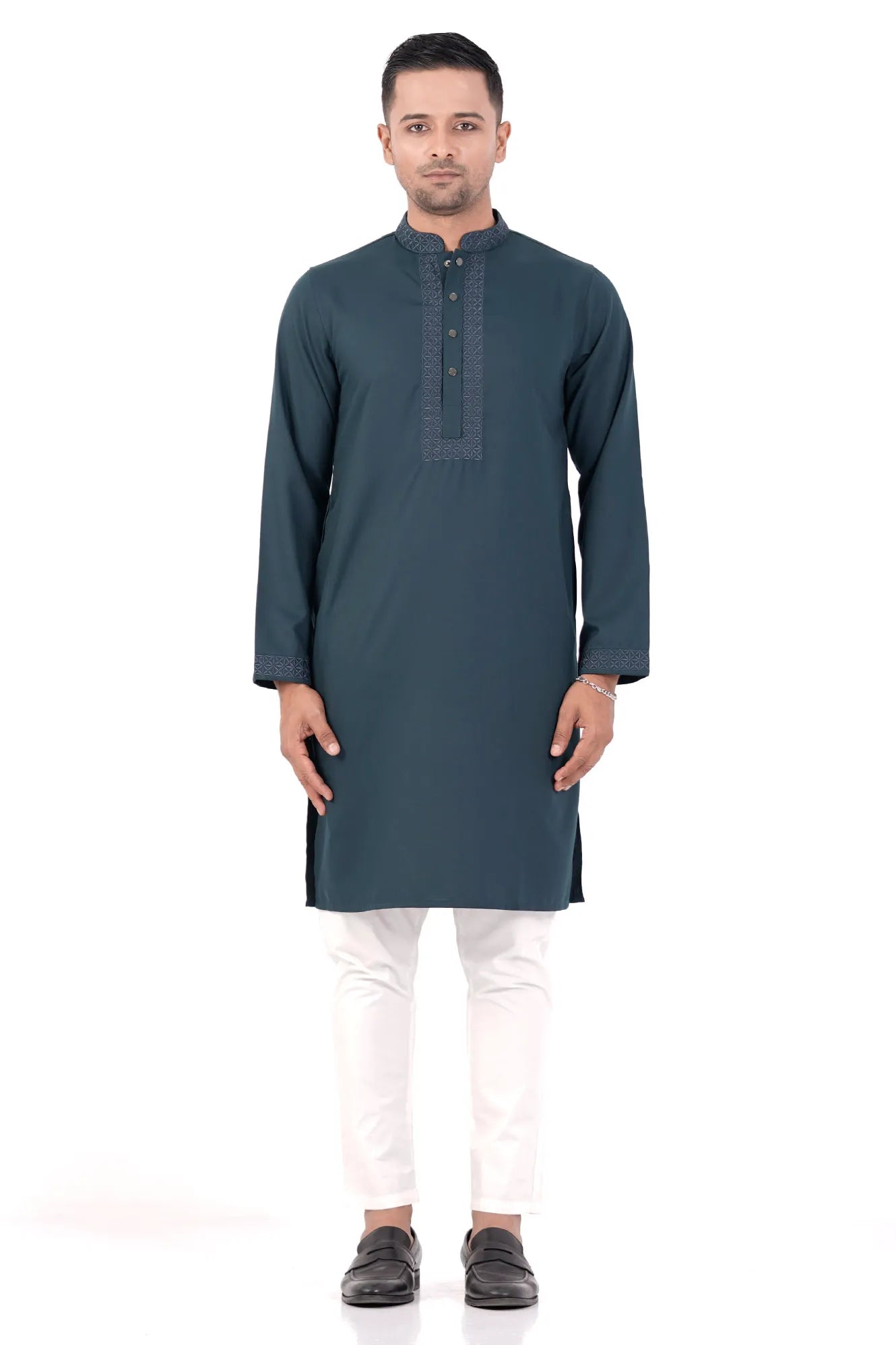 Men Premium Panjabi (Green)