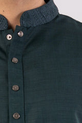 Men's Premium Panjabi (Steel Green)