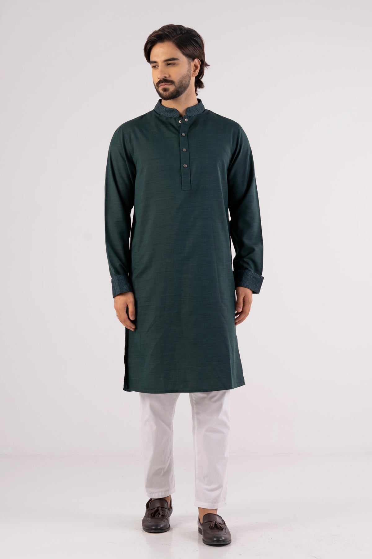 Men's Premium Panjabi (Steel Green)