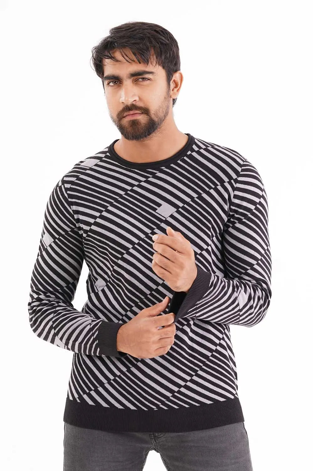 Men's Sweater (Black Grey)