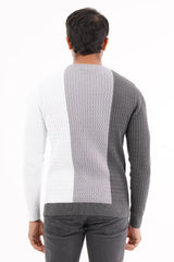 Men's Sweater (Grey White)