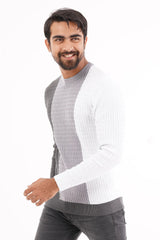 Men's Sweater (Grey White)