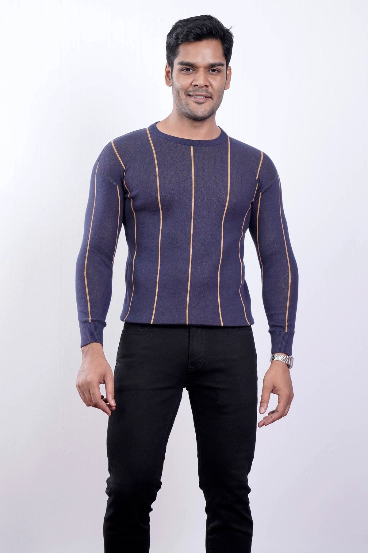 Men's Sweater (Navy Stripe)