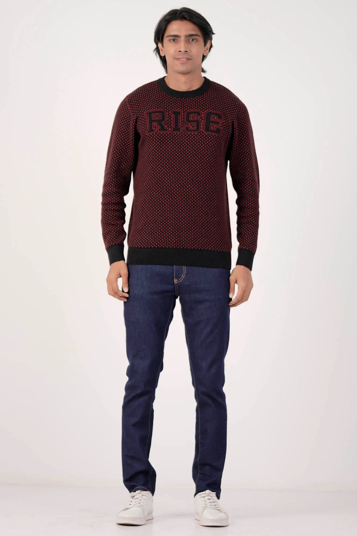 Men's Sweater (Red-Black)