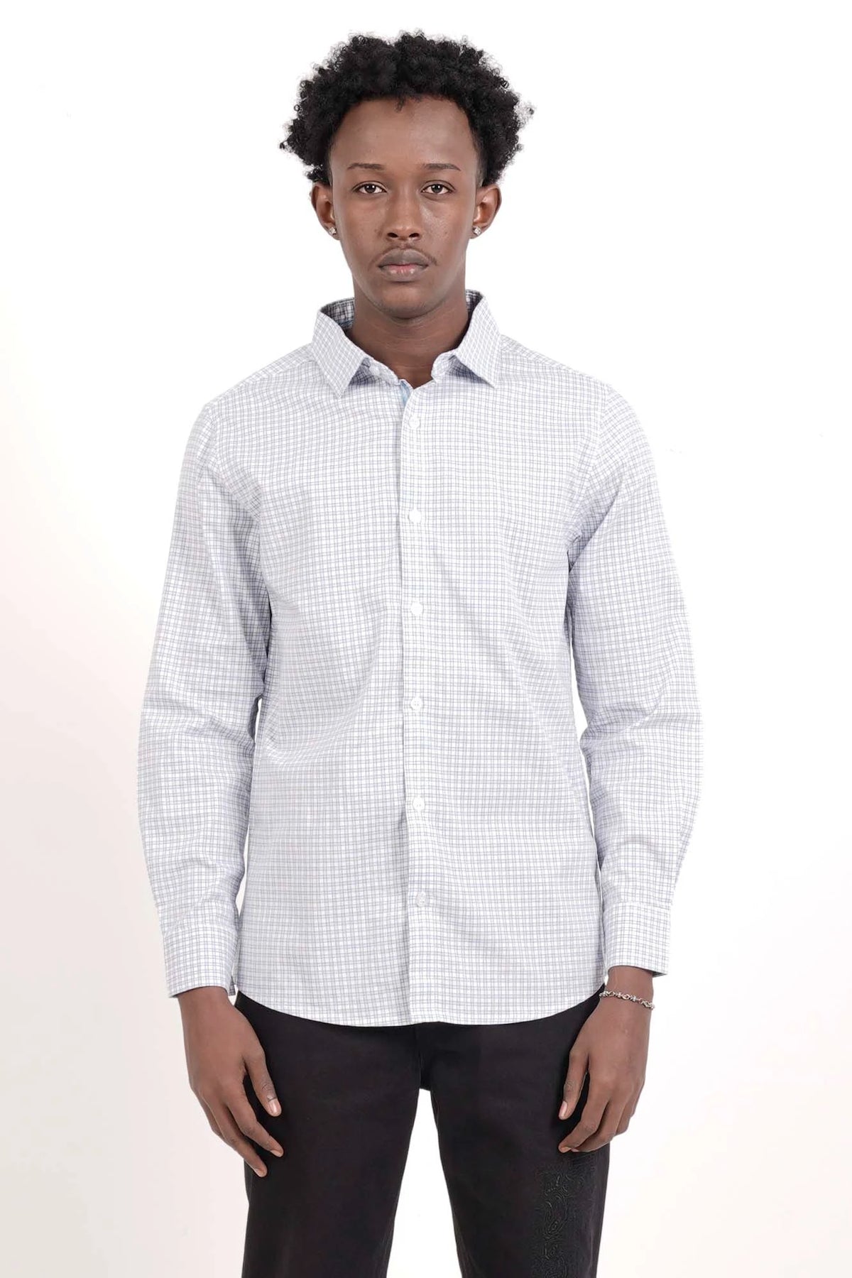 Men's Casual Shirt (Blue Check)