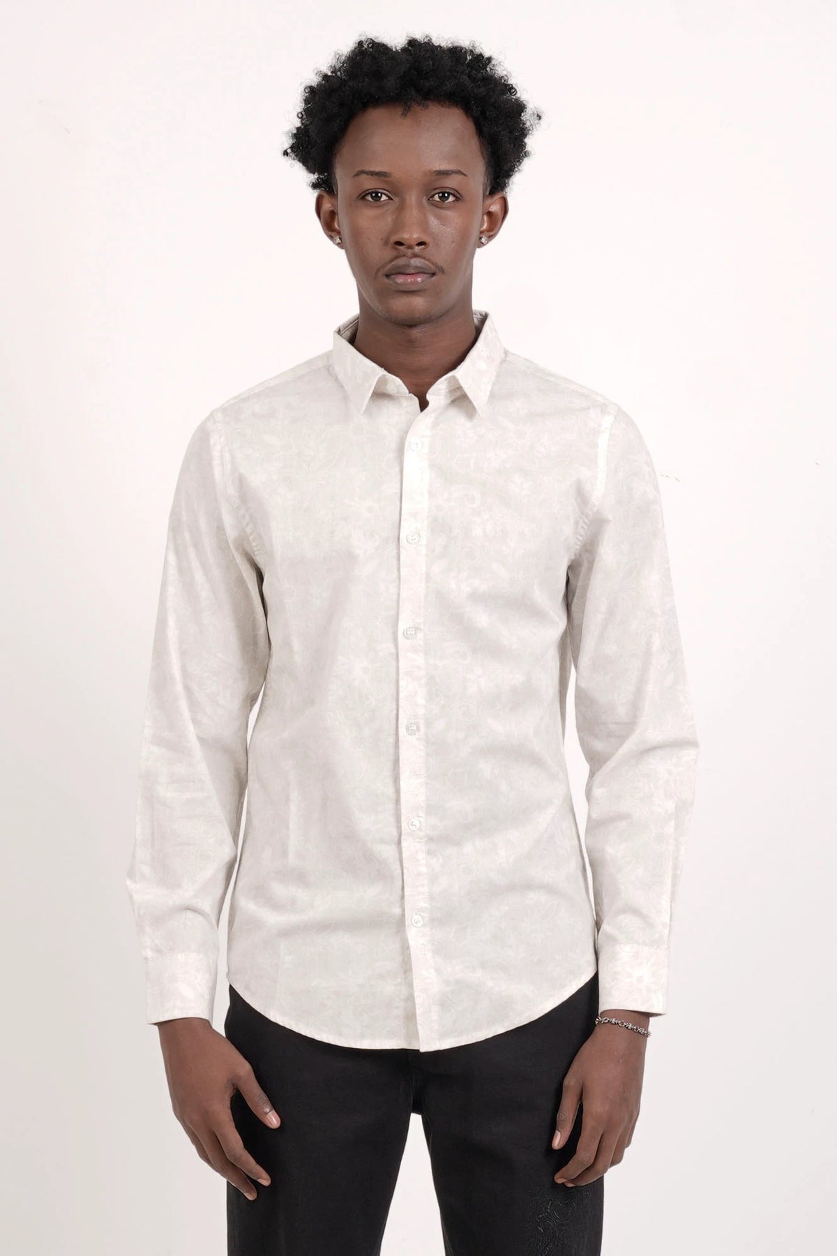 Men's Casual Shirt (Ivory Printed)