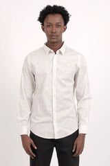 Men's Casual Shirt (Ivory Printed)