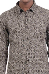 Men's Casual Shirt (Black Printed)