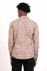 Men's Casual Shirt (Brown Printed)