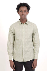 Men's Casual Shirt (Green Printed)
